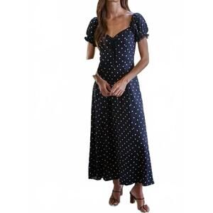 NEW MINT EXCLUSIVES dottie back smocked dress in blue